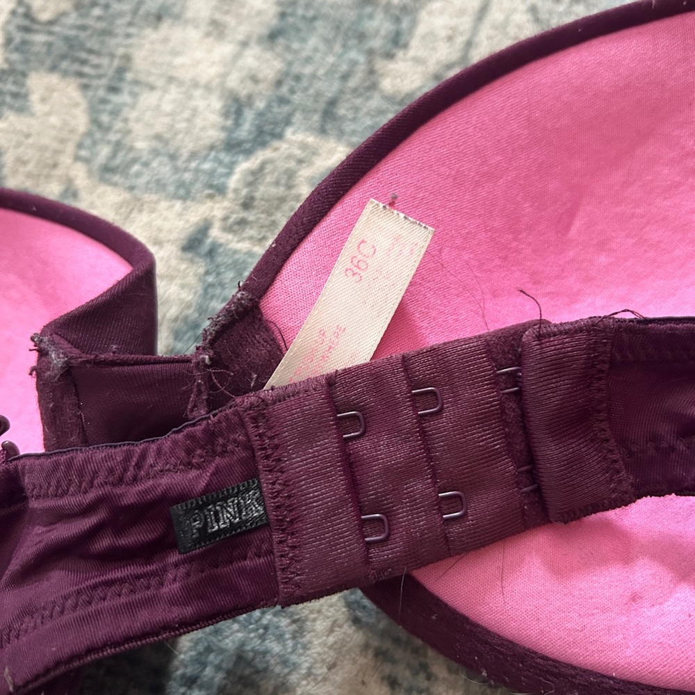 Victoria Secret Pink Purple Push Up Bra - Picture 2 of 3